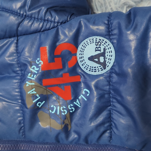 Absorba NWT Infant 0-3M Winter One Piece with detachable hood and mittens - Blue - Picture 2 of 8